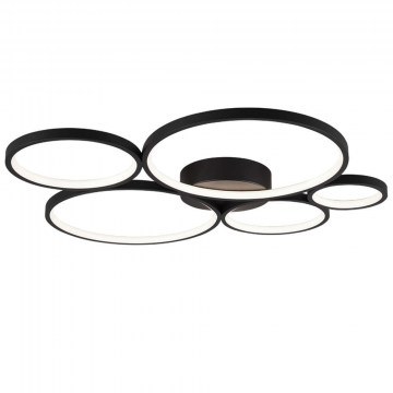 Ceiling Lamp Rondo 622610532 49W Led 53x59cm Black Mat Trio Lighting