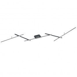 Ceiling Light Arvin 628410532 22W & 8W Led 245x50x8,5cm Black Mat Trio Lighting BLACK