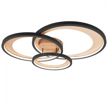 Φωτιστικό Οροφής - Πλαφονιέρα Granada 673810332 36W Led 71,5x63,5x10,5cm Black Mat Trio Lighting