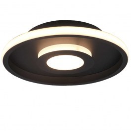 Φωτιστικό Οροφής - Πλαφονιέρα Ascari 680810332 28W Led Φ30cm 6,8cm Black Mat Trio Lighting BLACK