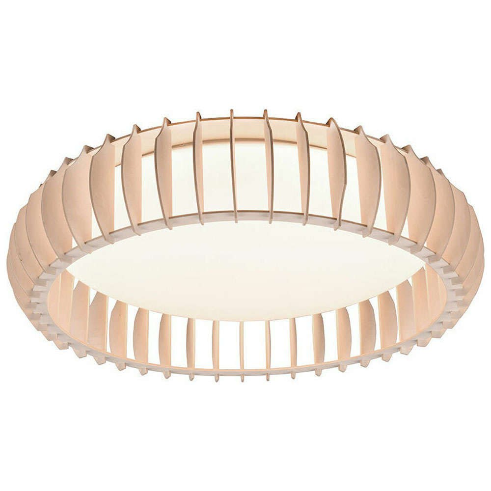 Φωτιστικό Οροφής - Πλαφονιέρα Monte R62171930 38W Led Φ60cm 14cm Wood Coloured RL Lighting