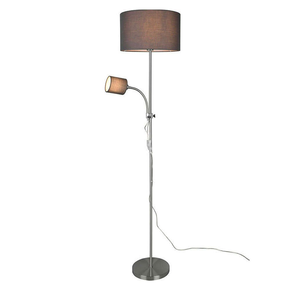 Φωτιστικό Δαπέδου Owen R40192007 1xE27 42W & 1xE14 10W 36x160cm Nickel Mat RL Lighting