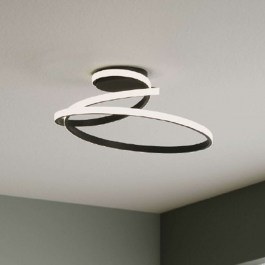Φωτιστικό Οροφής - Πλαφονιέρα Coaster LED-COASTER-PL-NER 40W Led Φ50cm 22cm Black Luce Ambiente Desi BLACK