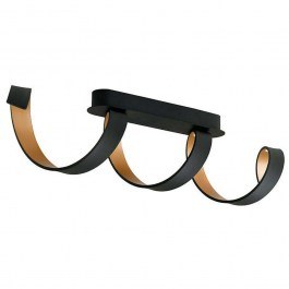 Ceiling Lamp Helix LED-HELIX-PL4C NER 20W Led 80x18cm Black-Gold Luce Ambiente Design BLACK GOLD
