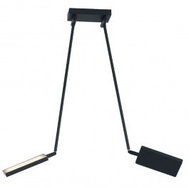 Φωτιστικό Οροφής Book LED-BOOK-PL-NERO 2x17W Led 15-200x85cm Black Luce Ambiente Design BLACK