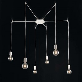 Ceiling Lamp Habitat I-HABITAT-PL6 BCO 6xE27 D19cm 500cm White Luce Ambiente Design WHITE