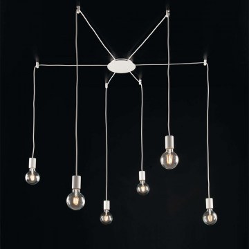 Ceiling Lamp Habitat I-HABITAT-PL6 BCO 6xE27 D19cm 500cm White Luce Ambiente Design