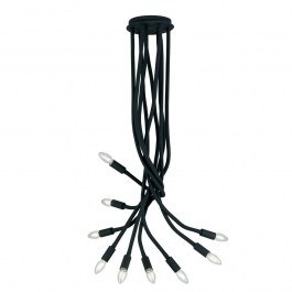 Ceiling Lamp Lover I-LOVER-9-NERO 9xE14 D20cm 100cm Black Luce Ambiente Design BLACK