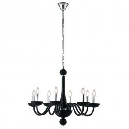 Φωτιστικό Οροφής Alfiere I-ALFIERE/8 NERO 8xE14 Φ74cm 178cm Black Luce Ambiente Design BLACK