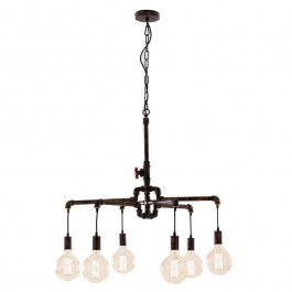 Φωτιστικό Οροφής Amarcord I-AMARCORD-S6 6xE27 Φ71cm 146cm Rust Luce Ambiente Design RUST