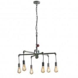 Φωτιστικό Οροφής Amarcord I-AMARCORD-S6 ZN 6xE27 Φ71cm 146cm Grey Luce Ambiente Design GREY