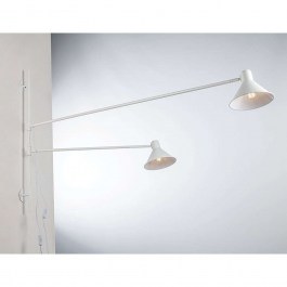 Φωτιστικό Τοίχου - Απλίκα Duetto I-DUETTO-AP2-BCO 2xE27 154x90cm White Luce Ambiente Design WHITE