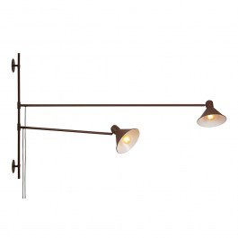 Φωτιστικό Τοίχου - Απλίκα I-Duetto-AP2-BRO E27 154x90x21cm Bronze Luce Ambiente Design BRONZE