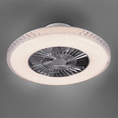 Ανεμιστήρας Οροφής Harstad R62412106 Με Φως Led 3000 - 6500Κ Και Τηλεχειριστήριο D60x19cm White RL Lighting