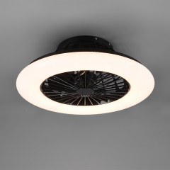Ανεμιστήρας Οροφής Stralsund R62522132 Με Φως Led 3000 - 6500Κ Και Τηλεχειριστήριο D50x16,8cm Black RL Lighting