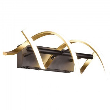 Φωτιστικό Τοίχου - Απλίκα Sequence 241810208 13x47cm Dim Led 2800Lm 22W Black-Brass Trio Lighting
