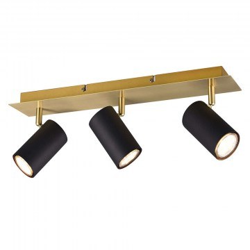 Φωτιστικό Οροφής - Σποτ Marley 802400380 48x9x15cm 3xGU10 35W Black-Gold Trio Lighting