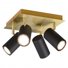 Ceiling Lamp - Spot Marley 802430480 24x24x15cm 4xGU10 35W Black-Gold Trio Lighting BLACK-GOLD