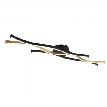 Φωτιστικό Οροφής - Πλαφονιέρα Blaze 641210308 107x18x7cm Dim Led 4300Lm 35W Brass-Black Trio Lightin