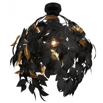 Ceiling Lamp Leavy R60461032 D38x58cm 1xE27 28W Black-Gold RL Lighting