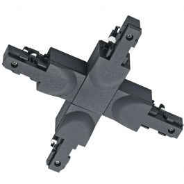 Connector Cross For Track Duoline 702432 2x600W Black Trio Lighting BLACK