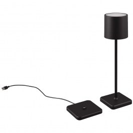 Rechargeable Table Lamp Fernandez R54096132 12x12x38cm Dim Led 130lm 1,5W Black RL Lighting BLACK