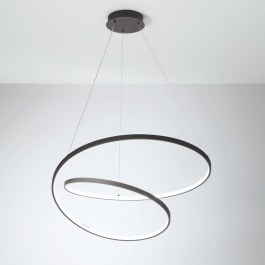 Φωτιστικό Οροφής Κρεμαστό Led-Lieve-S80-NER 8000lm 3000/4000/6500K 150x80x11,2cm Black Luce Ambiente Design BLACK