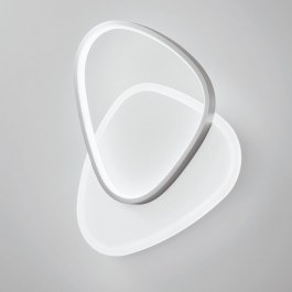 Φωτιστικό Οροφής - Πλαφονιέρα Led-Ayrton-R45-NIK 4500lm 3000/4000/6500K 45x35x7cm Nickel Luce Ambiente Design NICKEL