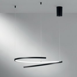Pendant Light Led-Moma-S60-NER 6090lm 3000/4000/6500K 150x60x12cm Black Luce Ambiente Design BLACK