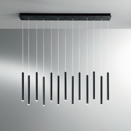 Pendant Light Led-Pype-SQ13-NER 6110lm 3000/4000/6500K 200x2,5x41cm Black Luce Ambiente Design BLACK