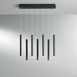 Pendant Light Led-Pype-SQ7-NER 3290lm 3000/4000/6500K 200x2,5x41cm Black Luce Ambiente Design BLACK