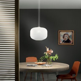 Φωτιστικό Οροφής Κρεμαστό I-Ashford-S40 E27 150x40x34cm White Luce Ambiente Design WHITE