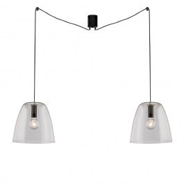 Φωτιστικό Οροφής Κρεμαστό I-Ares-S2-TR E27 250x35cm Trasparente Luce Ambiente Design CLEAR