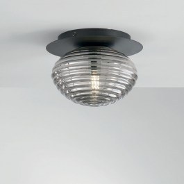 Φωτιστικό Οροφής - Πλαφονιέρα I-Ripple-PL20-NER E27 17x20cm Black Luce Ambiente Design BLACK