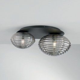 Φωτιστικό Οροφής - Πλαφονιέρα I-Ripple-PL2-NER E27 35x45x21,5cm Black Luce Ambiente Design BLACK