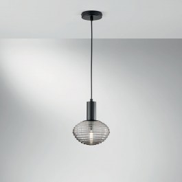 Φωτιστικό Οροφής Κρεμαστό I-Ripple-S18-NER E27 150x18cm Black Luce Ambiente Design BLACK