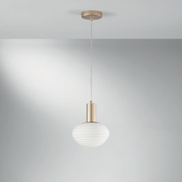 Φωτιστικό Οροφής Κρεμαστό I-Ripple-S18-Oro E27 150x18cm Gold Luce Ambiente Design GOLD