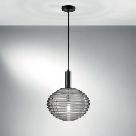 Φωτιστικό Οροφής Κρεμαστό I-Ripple-S32-NER E27 150x32cm Black Luce Ambiente Design BLACK