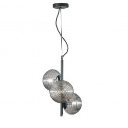 Φωτιστικό Οροφής Κρεμαστό I-Ripple-S3-NER E27 165x32,5cm Black Luce Ambiente Design BLACK