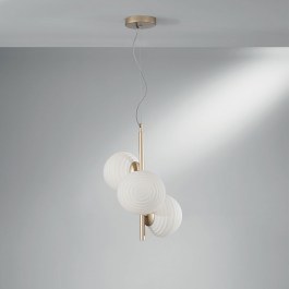 Φωτιστικό Οροφής Κρεμαστό I-Ripple-S3-Oro E27 165x32,5cm Gold Luce Ambiente Design GOLD