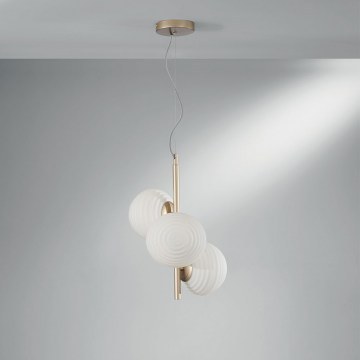Φωτιστικό Οροφής Κρεμαστό I-Ripple-S3-Oro E27 165x32,5cm Gold Luce Ambiente Design