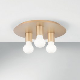 Φωτιστικό Οροφής - Πλαφονιέρα I-Strike-PL3-Oro E27 86x30cm Gold Luce Ambiente Design GOLD