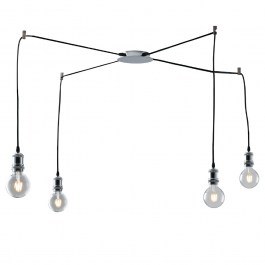 Φωτιστικό Οροφής Κρεμαστό I-Groove-S4 CR E27 250x16cm Chrome Luce Ambiente Design CHROME