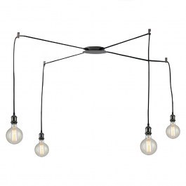 Φωτιστικό Οροφής Κρεμαστό I-Groove-S4 NER E27 250x16cm Black Luce Ambiente Design BLACK