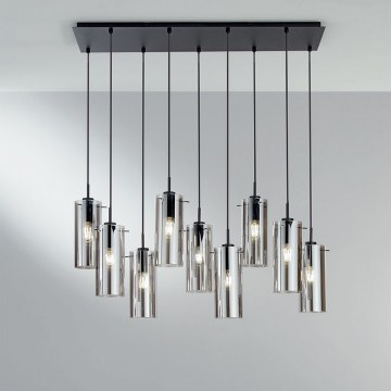 Φωτιστικό Οροφής - Ράγα I-Magic-S9-NER E27 150x90x30cm Black Luce Ambiente Design