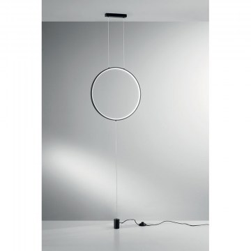 Wall Light Led-Portal-PT-NER Led 2400lm 3000K/4000K/6500K 400x50x6cm Black Luce Ambiente Design