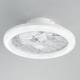 Ceiling Fan With Light LED-Etesia-W-FAN 3300lm CCT 49x17cm White Intec WHITE