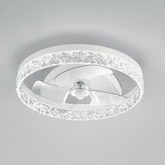 Ceiling Fan With Light LED-Nashi-FAN LED 4800lm CCT 50x11,5cm White Intec