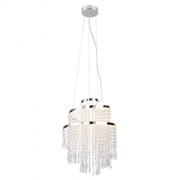 Φωτιστικό Οροφής Pomp R37341106 38x150cm 1xSMD 30W 4300lm Chrome-Clear RL Lighting