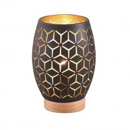 Επιτραπέζιο Φωτιστικό Bidar R51571080 E27 21x15cm Black-Gold RL Lighting BLACK-GOLD